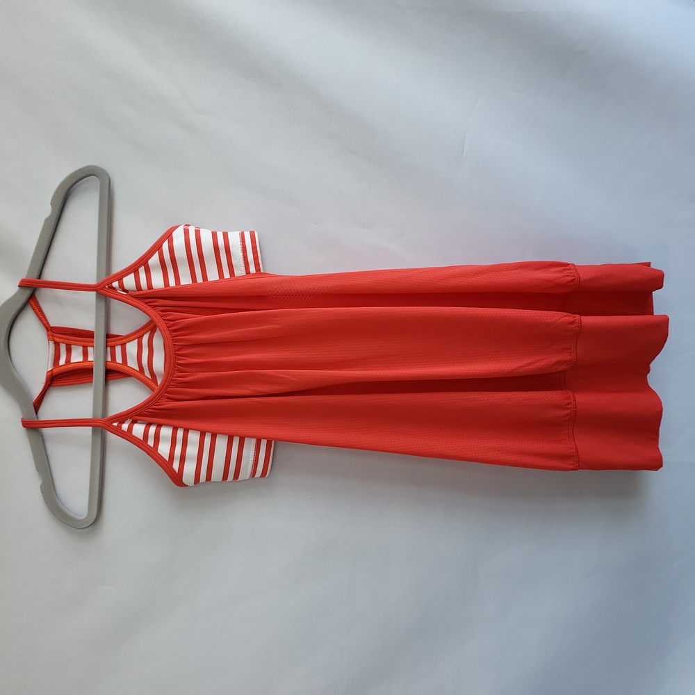 Lululemon No Limits Tank, Orange / White, No Size Approx 0-2